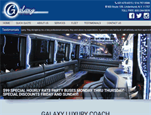 Tablet Screenshot of galaxyluxurycoach.com